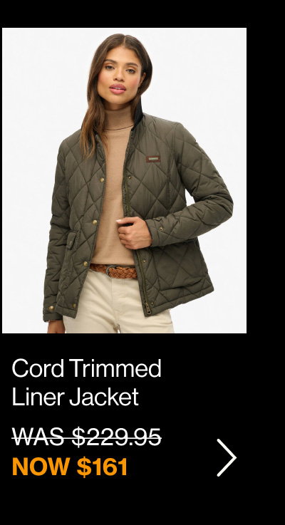 Cord Trimmed Liner Slim Fit Jacket