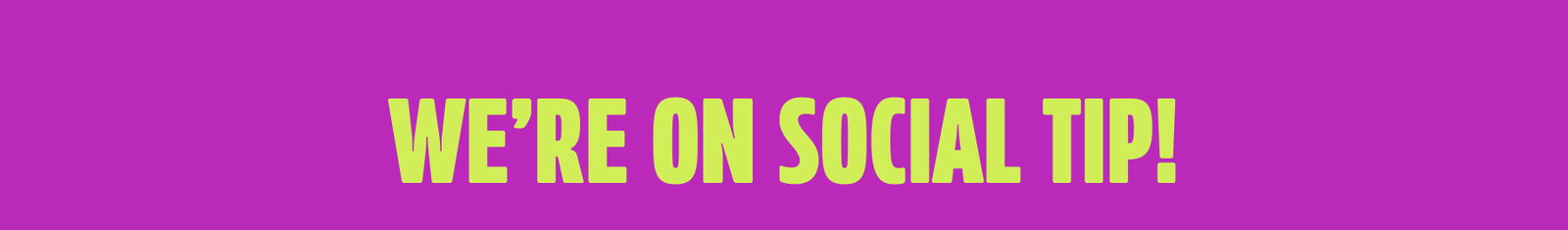 We're on social tip title