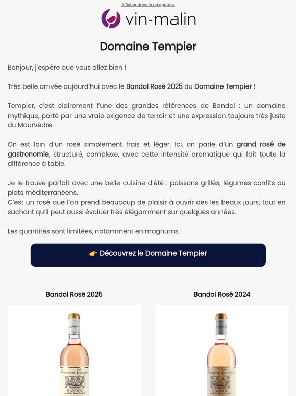Tempier 2025 est arrivé ! 🌞