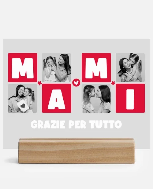 Stampa su plexiglas foto mamma grazie