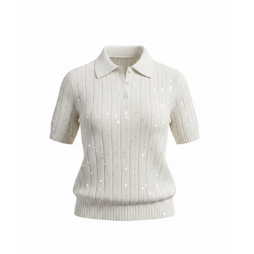 Ribbed Knit Polo