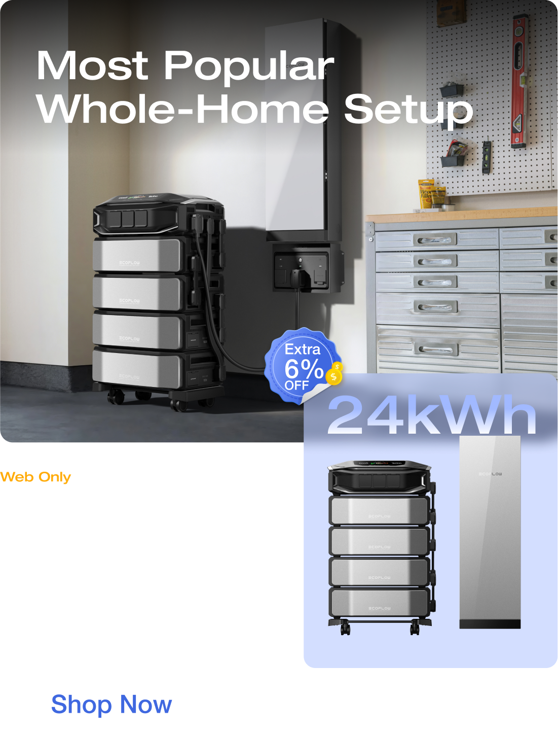 Most Popular Whole-Home Setup DELTA Pro Ultra X (1 x Inverter + 4 x Batteries) + Smart Home Panel 3 A proven capacity choice for homeowners planning reliable whole-home backup. Shop Now
