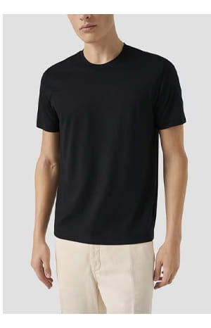 Cotton Silk T-shirt In Black