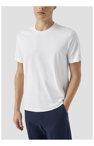 Cotton Silk T-shirt In White