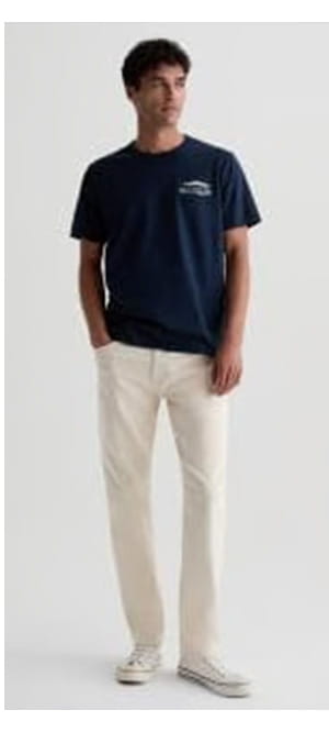 Everett Slim Straight In 1 Year Ivory Cream