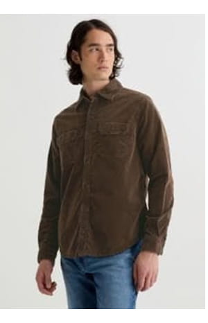 Curtis Work Shirt In Raw Umber