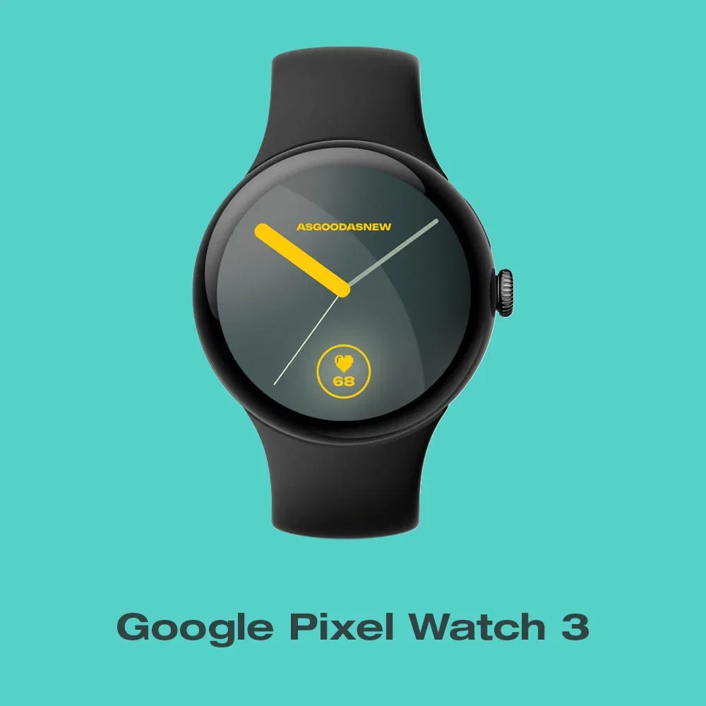 Google Pixel Watch 3 matte black 45mm Sportarmband obsidian