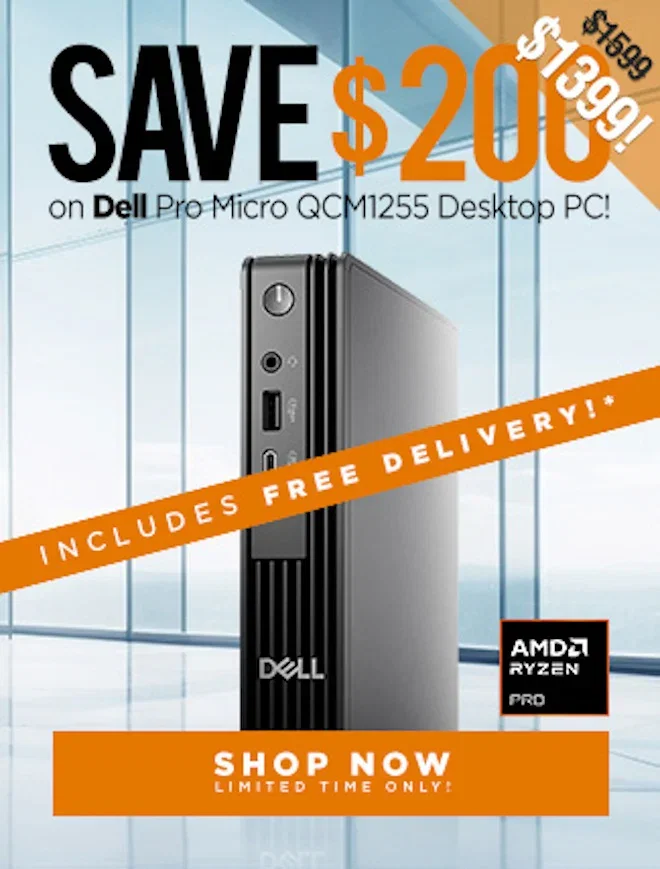 SAVE Dell Pro Micro QCM1255 Desktop PC