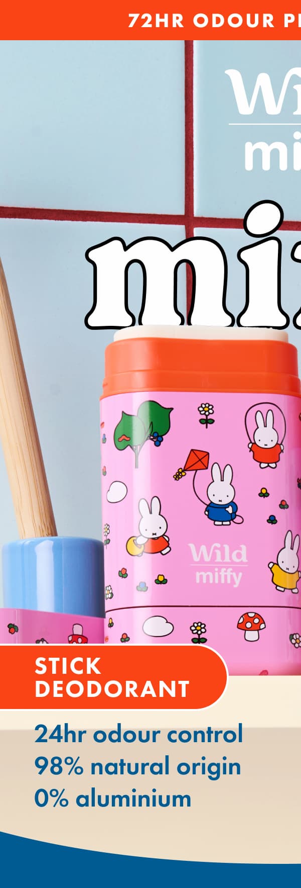 Miffy Deodorant: 24h odour control, 98% natural origin, 0% aluminium