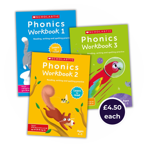 Phonics Workbook 1 and Phonics Workbook 2