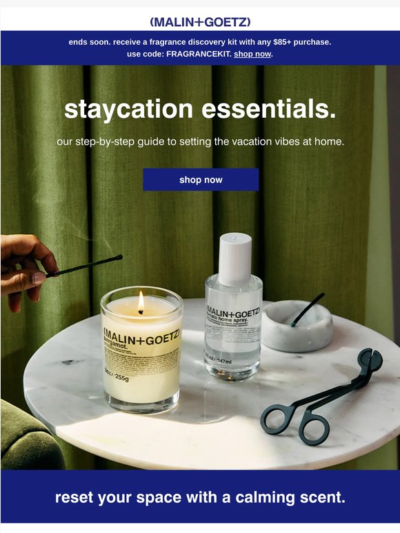staycation essentials.