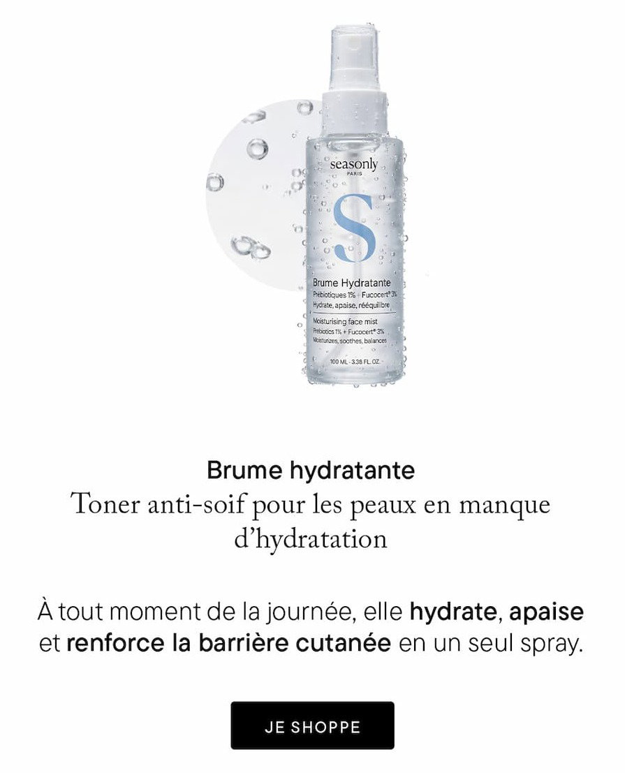 Brume Hydratante : toner anti-soif pour les peaux en manque d’hydratation À tout moment de la journée, elle hydrate, apaise et renforce la barrière cutanée en un seul spray.
