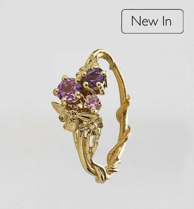 Beekeeper Rosey Pink Sapphire Trilogy Ring