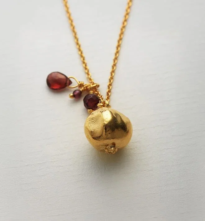 Pomegranate and Garnet Necklace