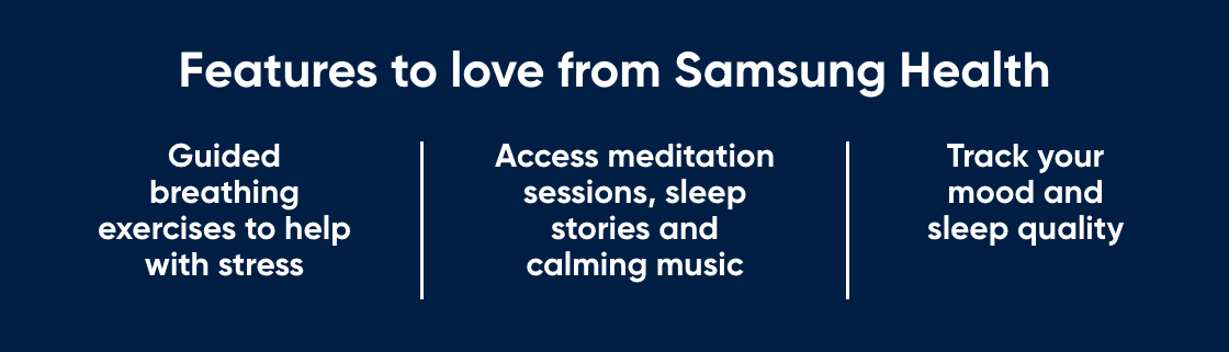 Features to love from Samsung Health banner