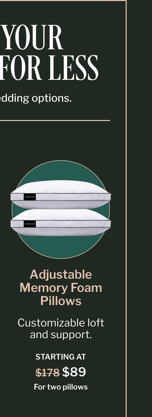 Adjustable Memory Foam Pillows
