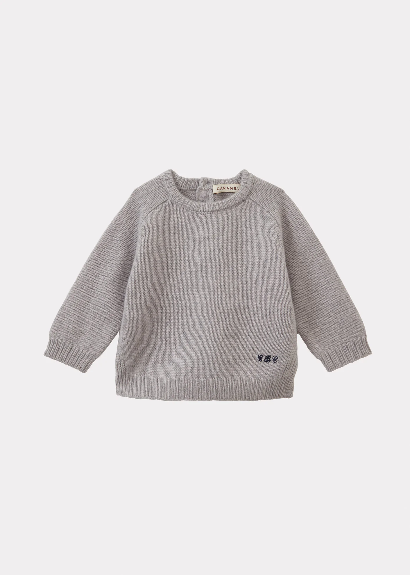 Image of FENNEL BABY CASHMERE JUMPER - PALE GREY