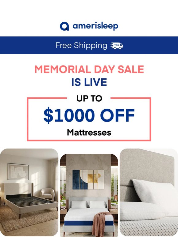 $1000 Off Mattresses - Memorial Day Sale Live