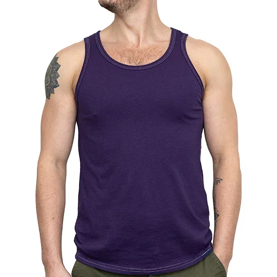 Image of The "Bruiser" Cotton Tank Top in Purple