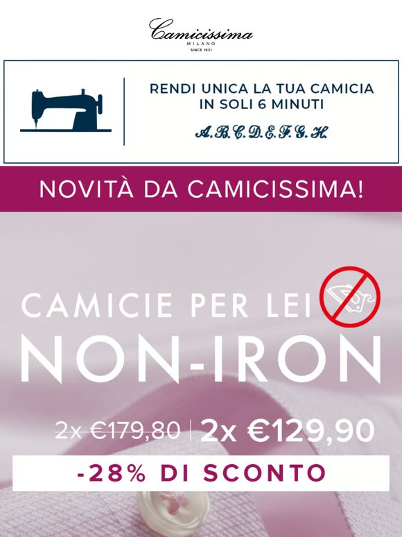 È arrivata la Non-Iron Per Lei!