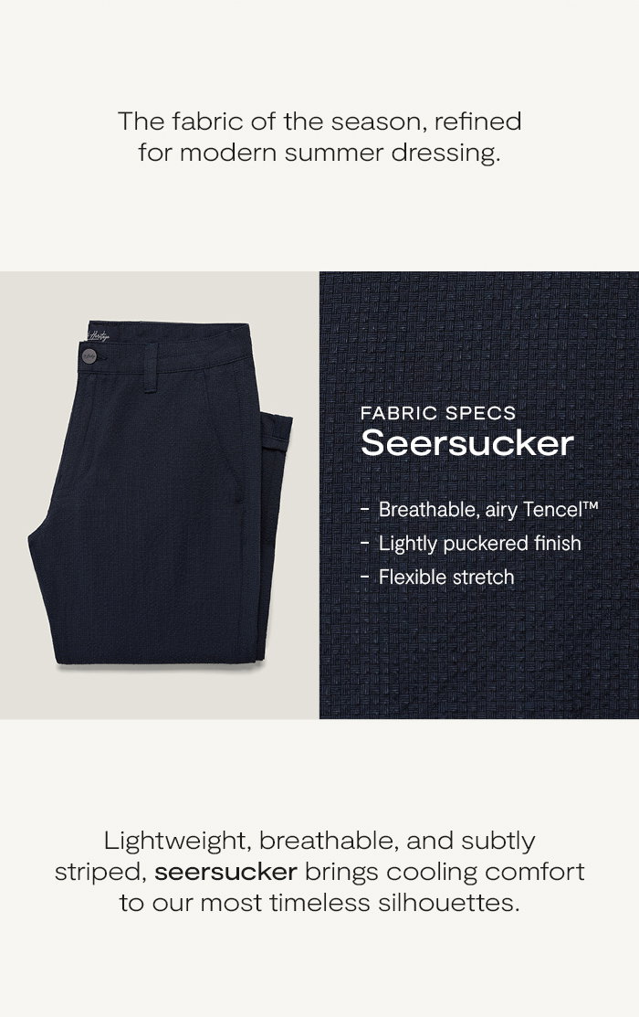 The fabric of the season, refined for modern summer dressing.