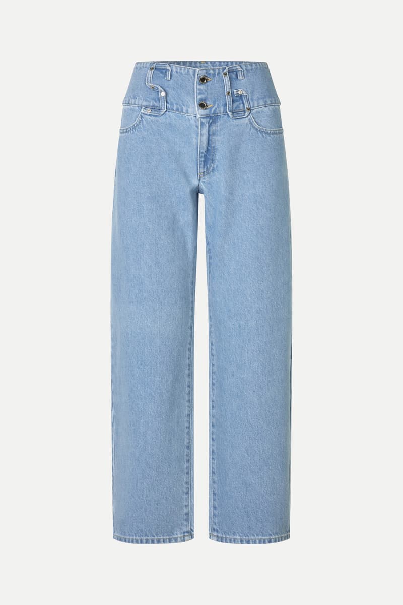 SG Belt Loop Ankle Pants - Denim Blue