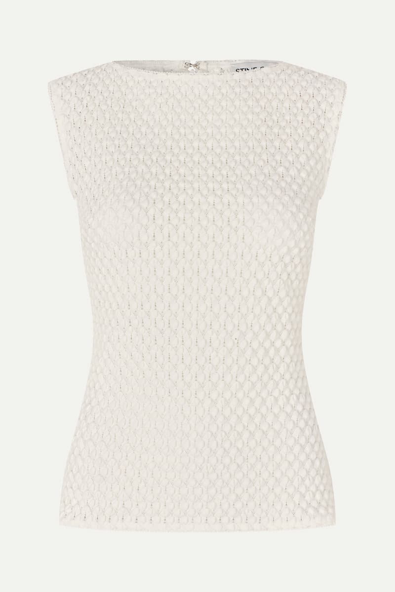 Boatneck Tank Top - White Swan