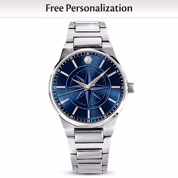 Genuine Diamond Watch with Personalized Etched Message