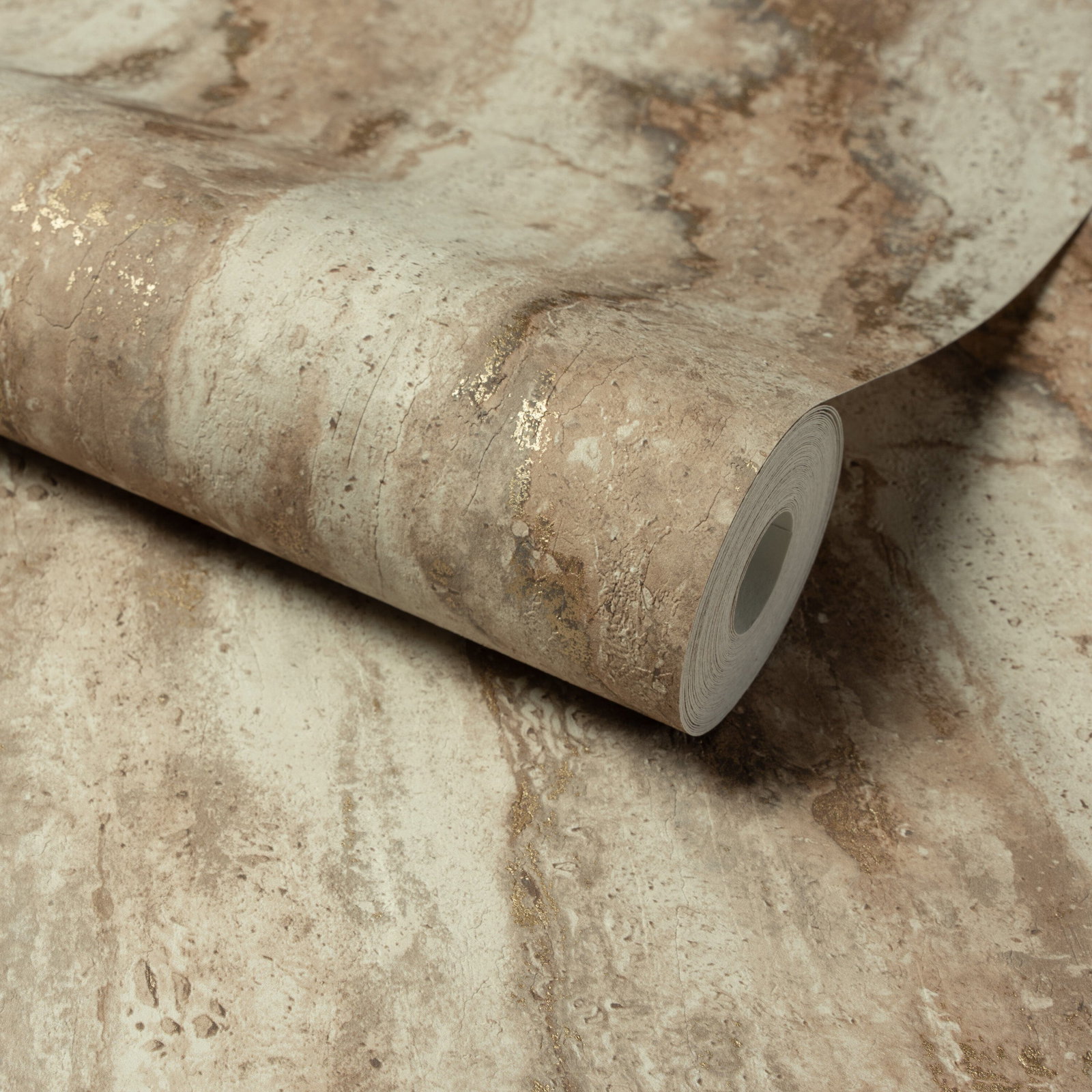 Levanzo Brown Travertine Wallpaper