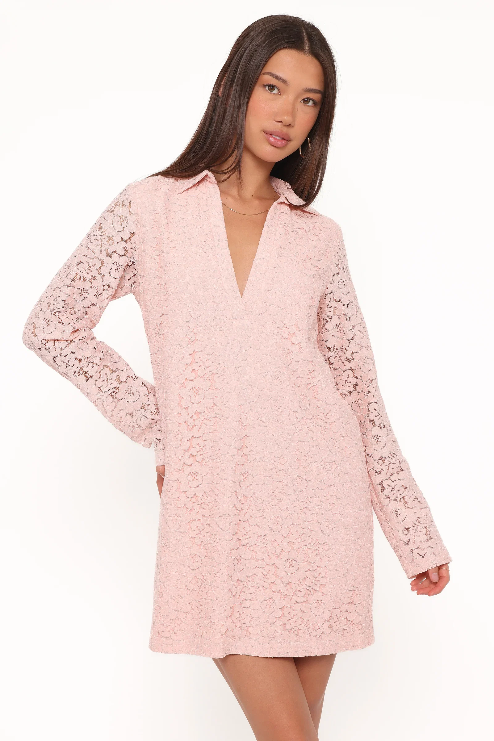 Image of Cidel Mini Dress - Pink Lace