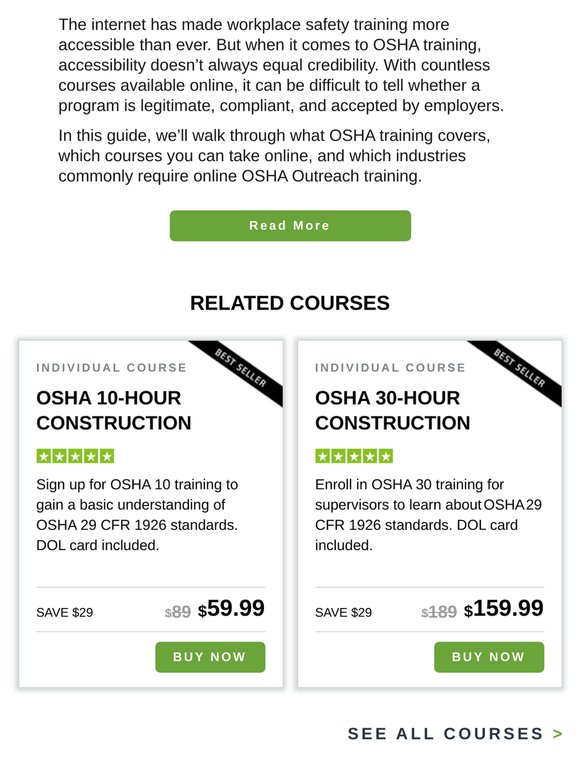 Need OSHA Training? Start Here