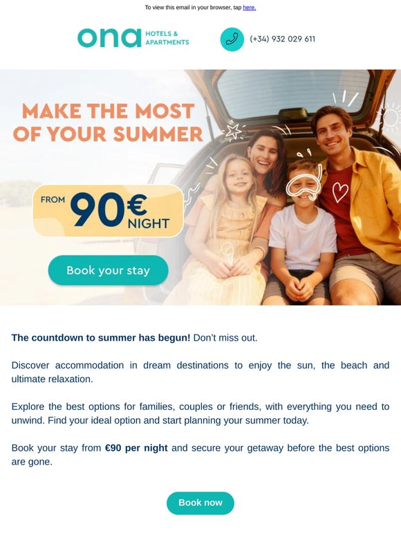 Make the most of your summer from €90