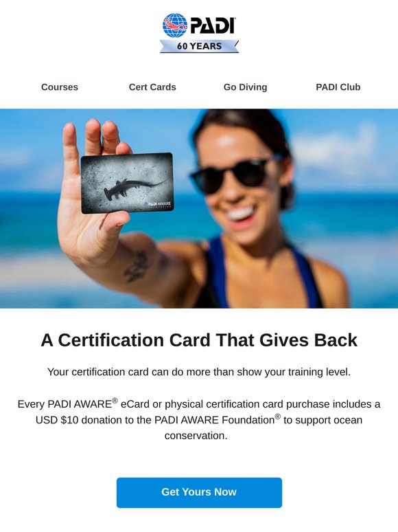 Which PADI AWARE Cert Card Do You Like Most?