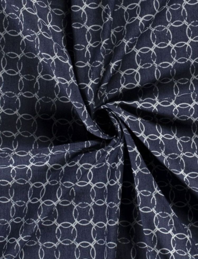 Stretch Woven Denim Fabric Indigo