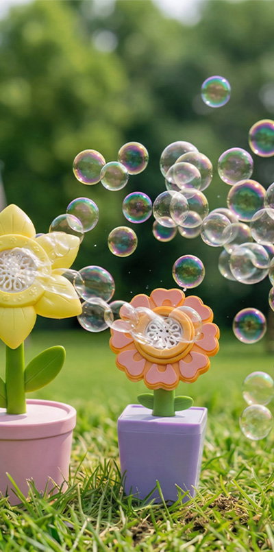 Soap bubble machine with light - Flower