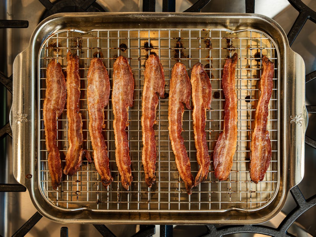 IMG: Oven-Baked Bacon on a Hestan Sheet Pan with Rack