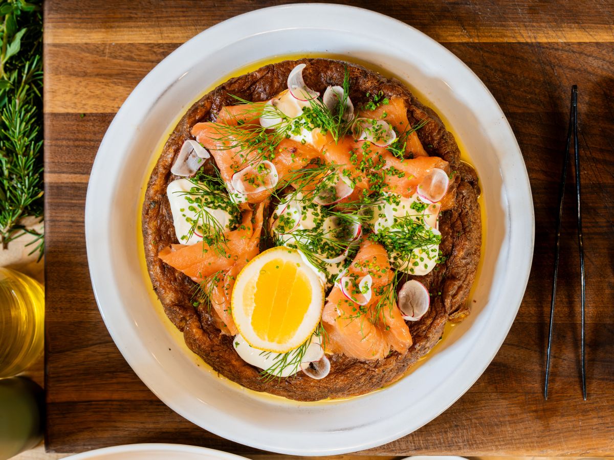IMG: Smoked Salmon Frittata on a plate