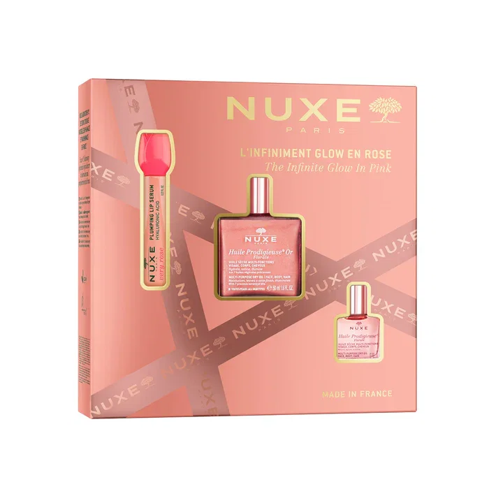 Image of Nuxe Cadeauset Glow Prodigieuse Or Florale - Olie + Lippenbalsem  + Olie Or