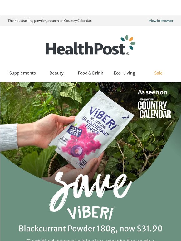 Antioxidant support? ViBERi Blackcurrant, now $31.90 💚