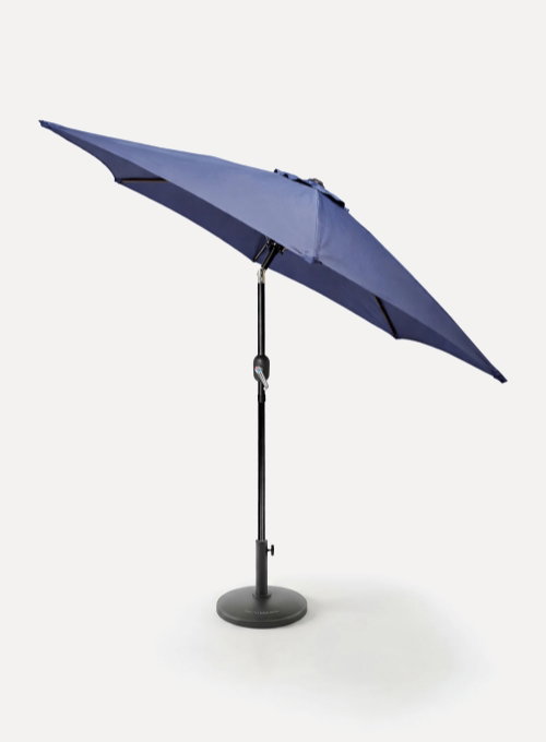 2.7M Tilting Garden Parasol and Base Set - Navy