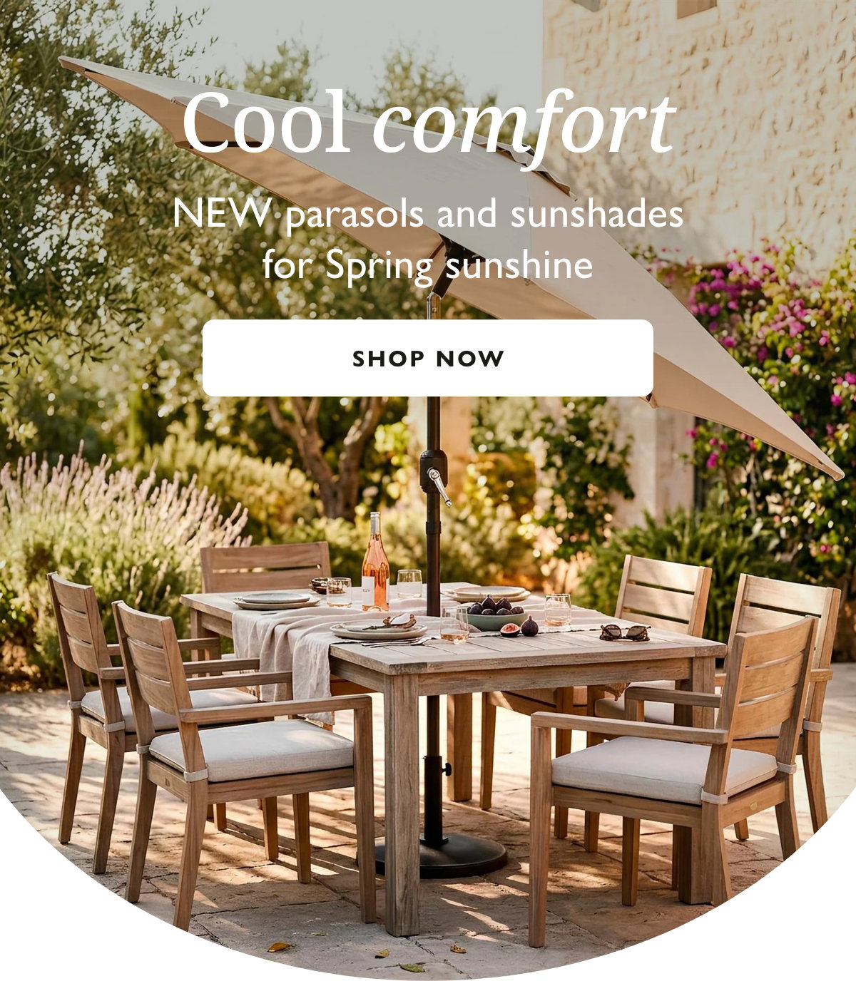 NEW parasols and sunshades for Spring sunshine
