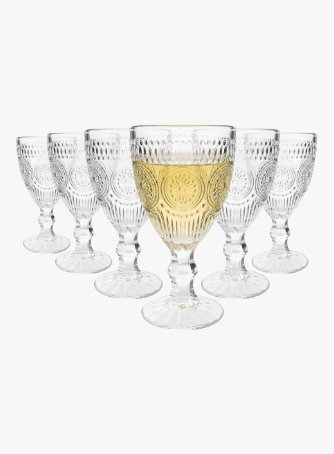 310ml Amore Ribbed Wine Glasses - Pack of Six