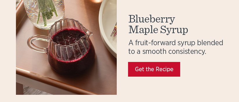 Blueberry Maple Syrup - A fruit-forward syrup blended to a smooth consistency. 