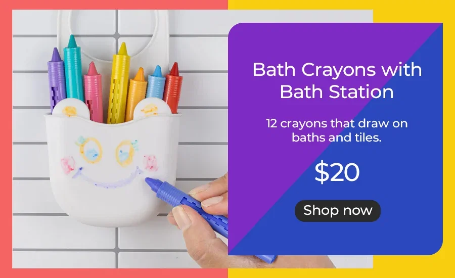 Bath Crayons with Bath Station