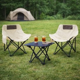 Folding Camping Set with 2 Chairs and Table