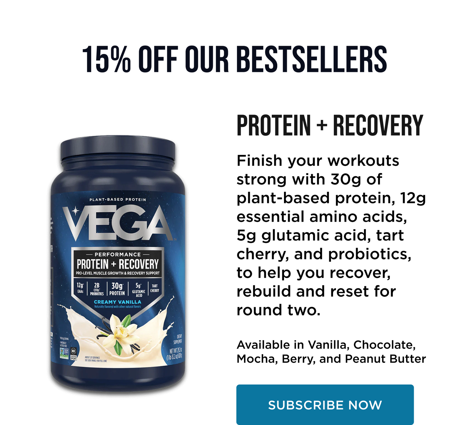 15% OFF Protein + Recovery