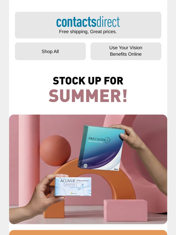 15% off code to stock up on contacts