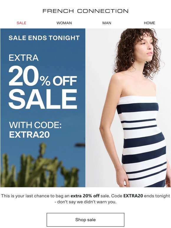 Last call: Extra 20% off sale ⏳
