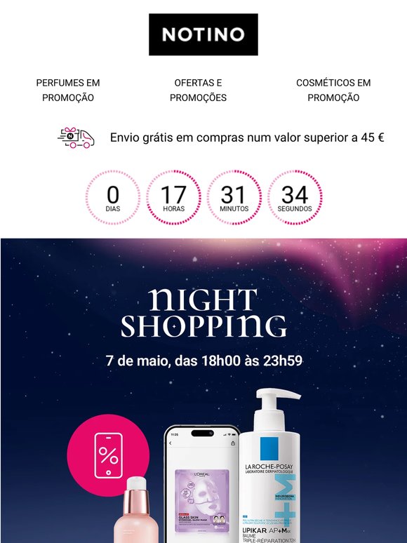 Não adormeça, aproveite o desconto de 23% em produtos para a pele e o corpo
