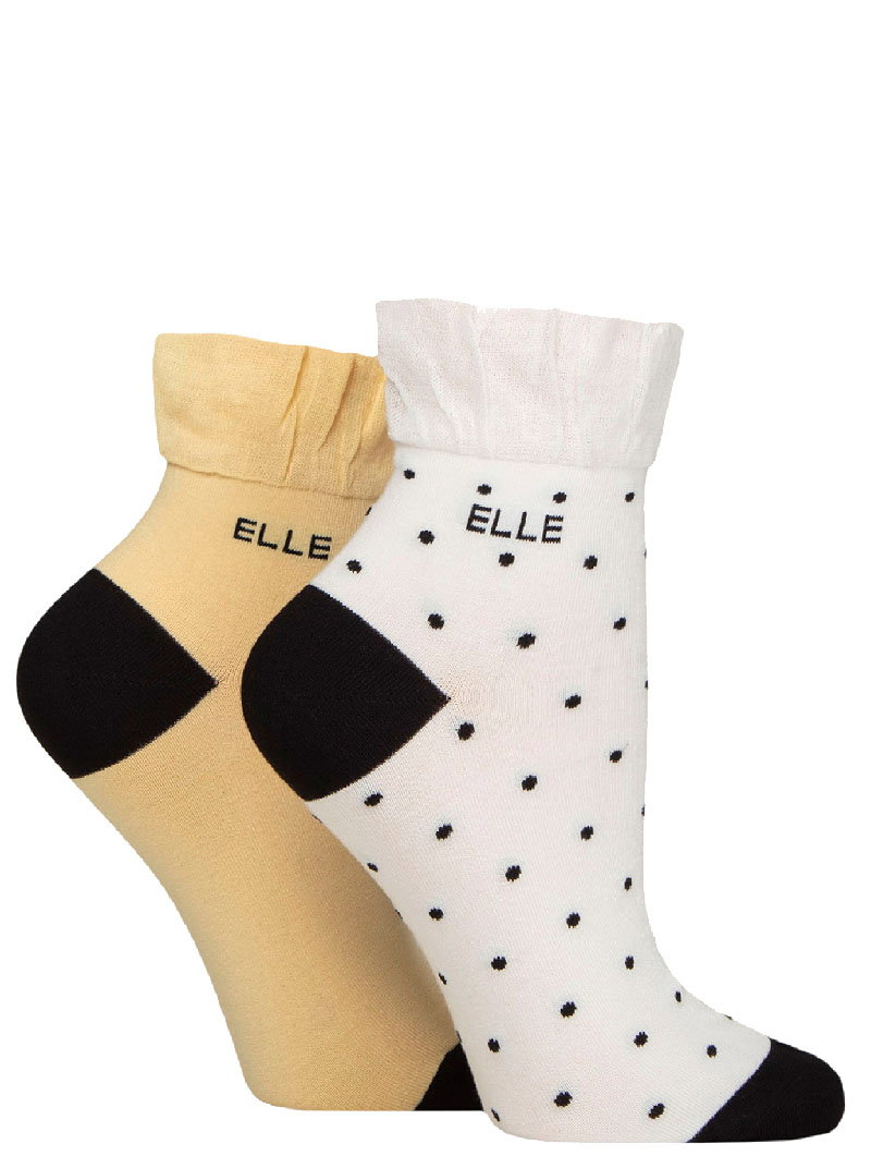 ELLE Womens Bamboo Anklet Socks 2-Pair